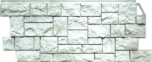 Фасадные панели FineBer серии «Камень дикий» Жемчужный