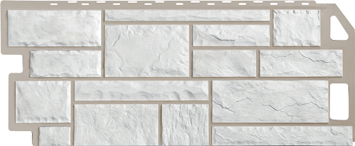 Фасадные панели FineBer серии «Камень» Мелованный белый