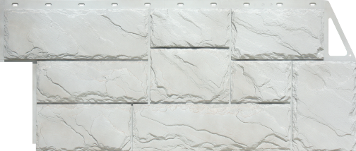 Фасадные панели FineBer Серия «Камень крупный» Мелованный белый
